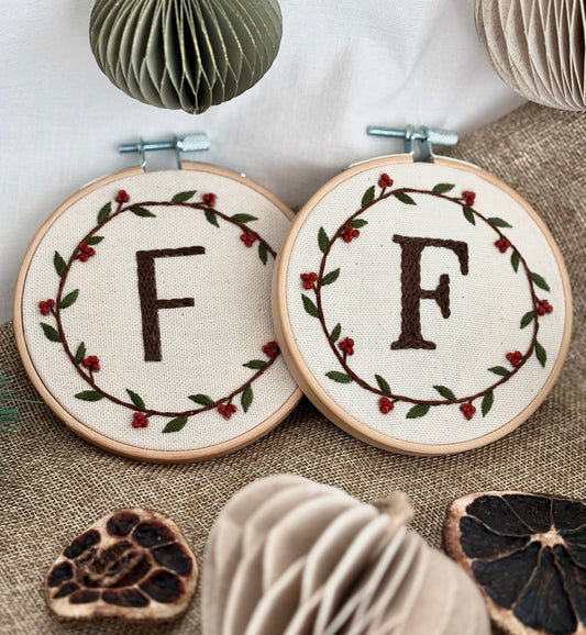 Kit DIY Adorno Navideño Pack x4 – Kit de Bordado de Navidad x4 Letras