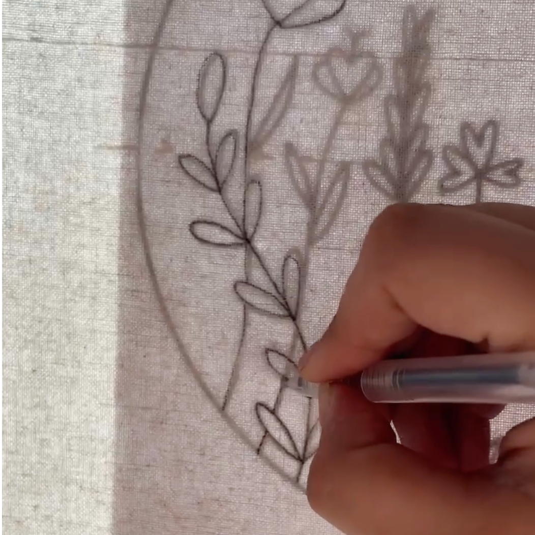 Descarga de patrones digitales de bordado a mano listos para bordar con sugerencias de puntadas y referencia de color DMC. Puedes transferirlos calcando el diseño con una caja de luz o tablet.