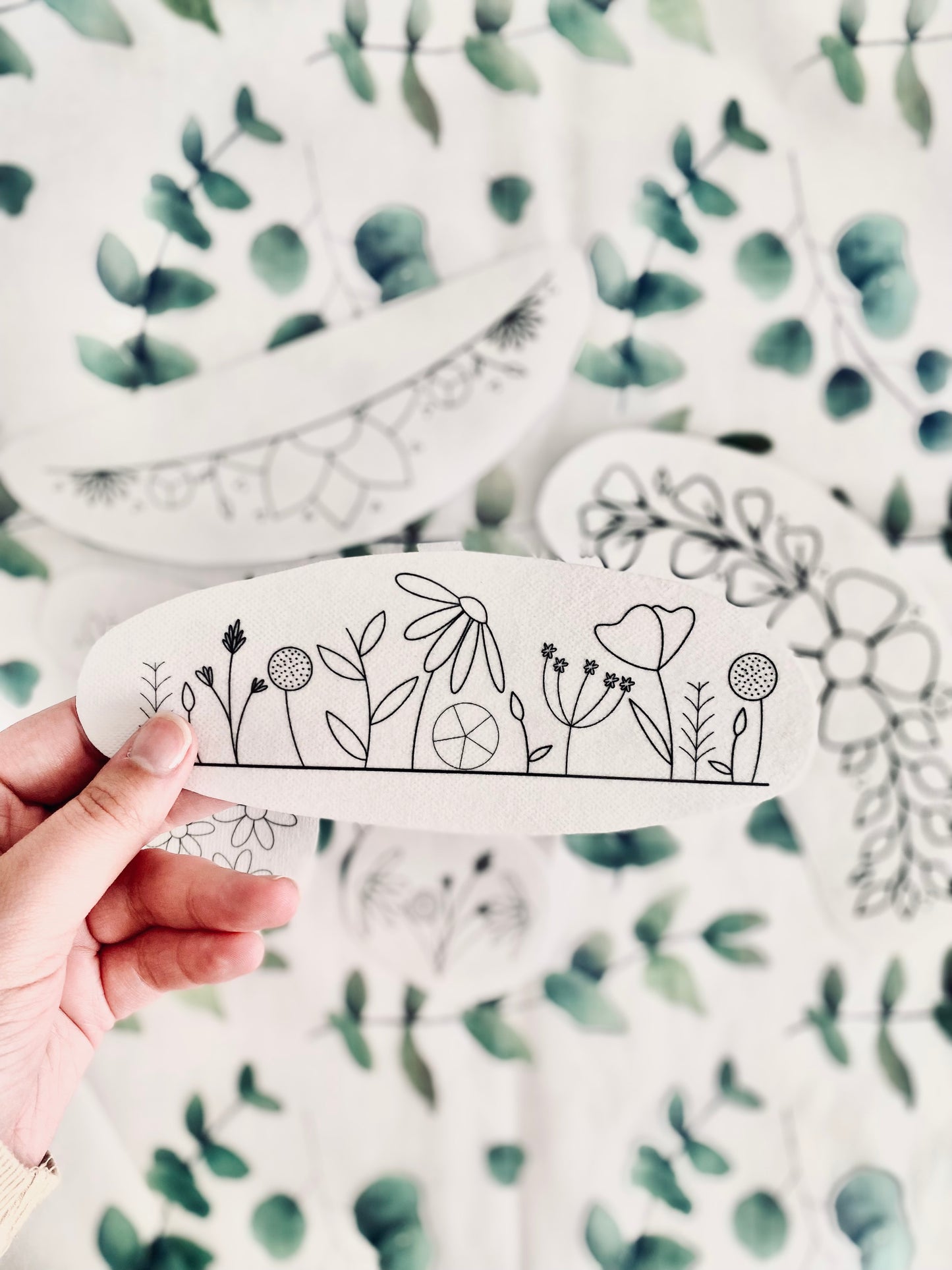 Stick and Stitch para bordar a mano de flores